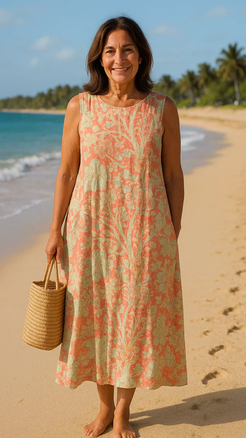 Elis - Retro Floral Print Dress