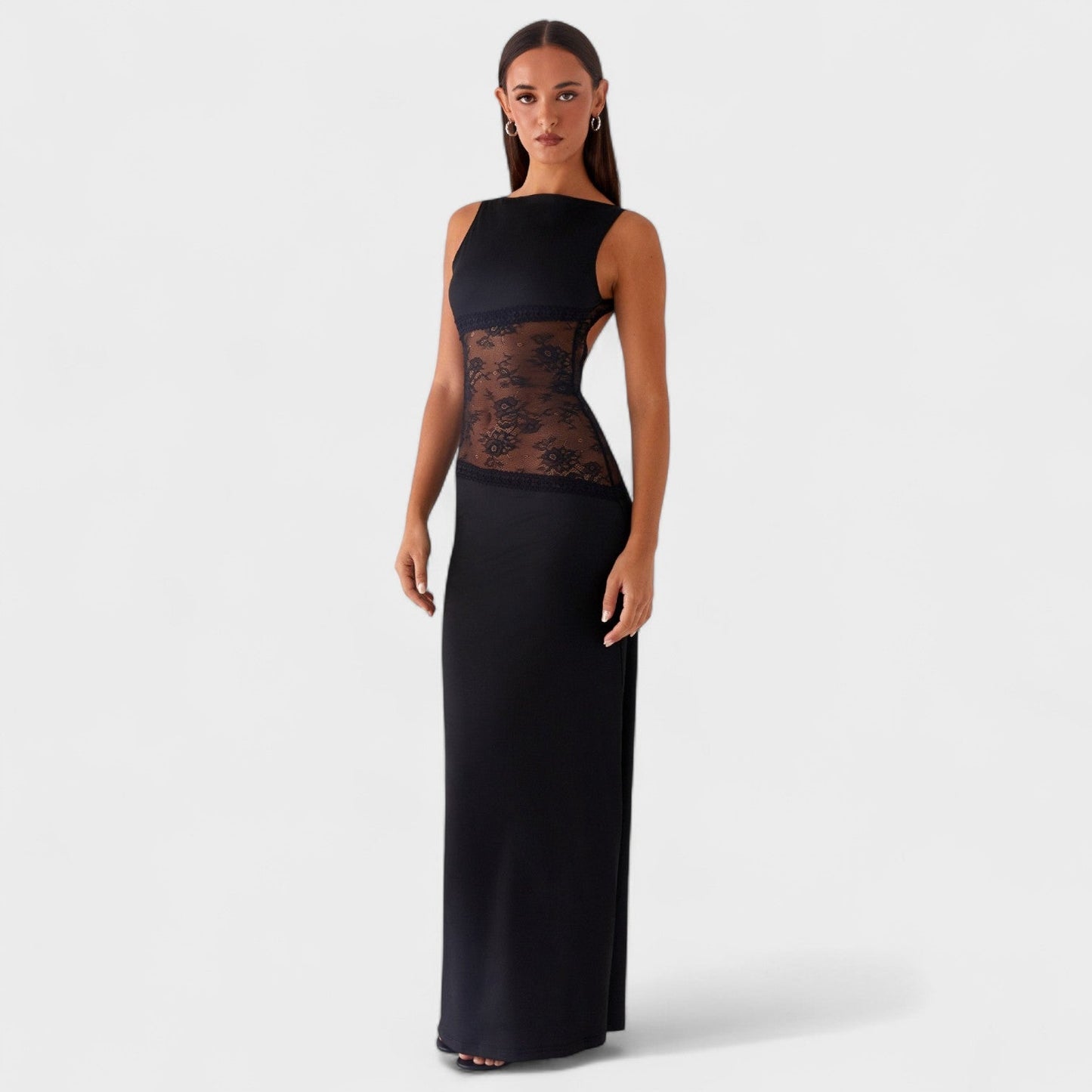 Lucinda - Elegant Long Lace Gown