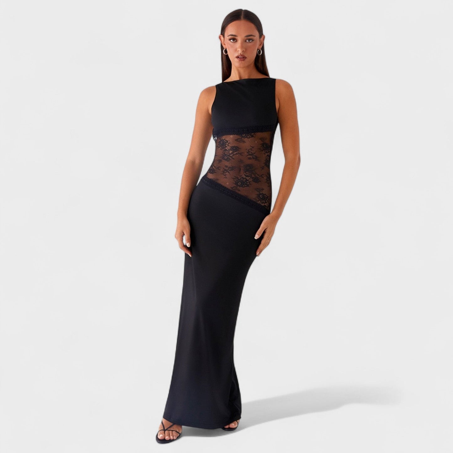 Lucinda - Elegant Long Lace Gown