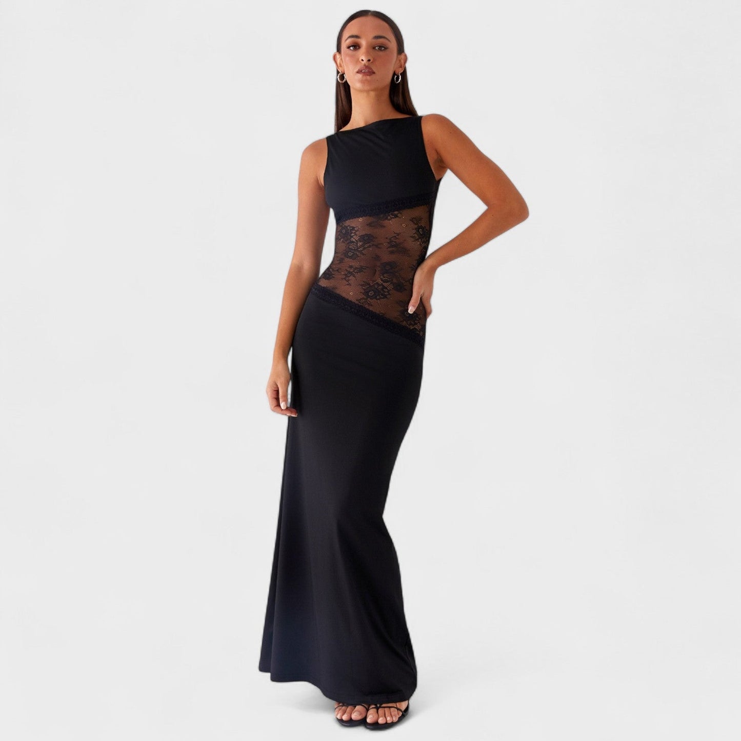 Lucinda - Elegant Long Lace Gown