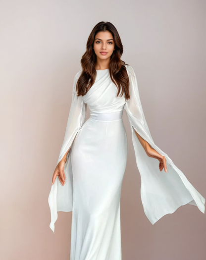 Isabela - Elegant Long Satin Gown