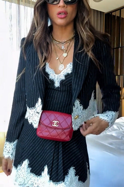 Lydia | Lace-paneled Suit and Dress Set