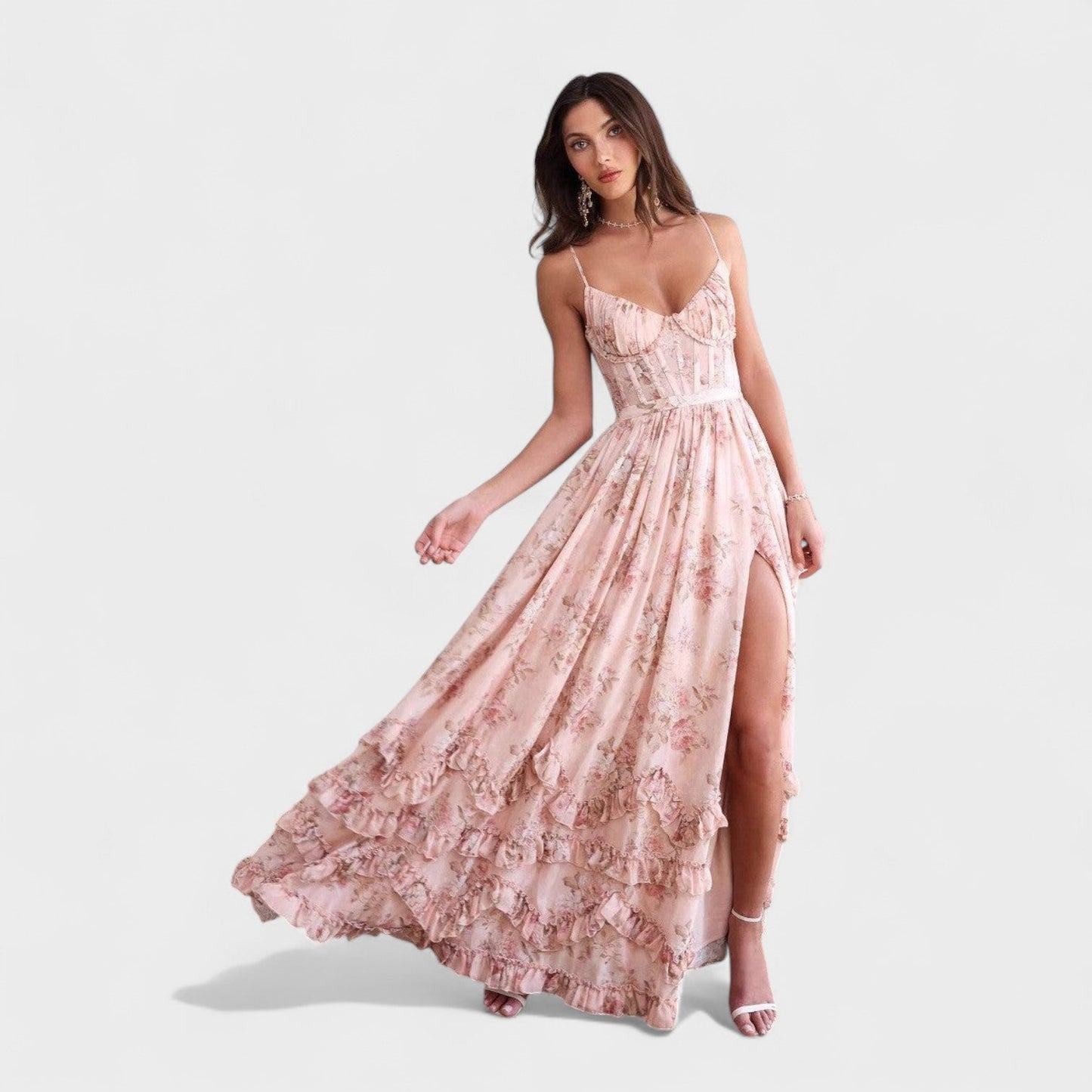 Florence - Bohemian Maxi Dress with Side Slit