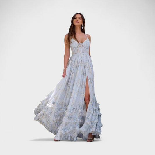Florence - Bohemian Maxi Dress with Side Slit