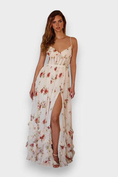Sónia - Floral Print Midi Dress