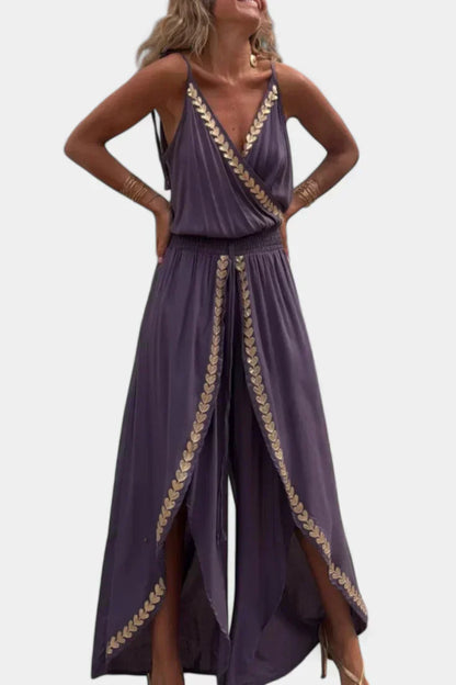 Lorena - Elegant Dress with Gold Accents