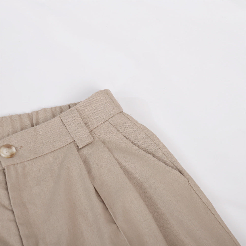 Lila | V-neck Pleated Wide-leg Trousers Suit