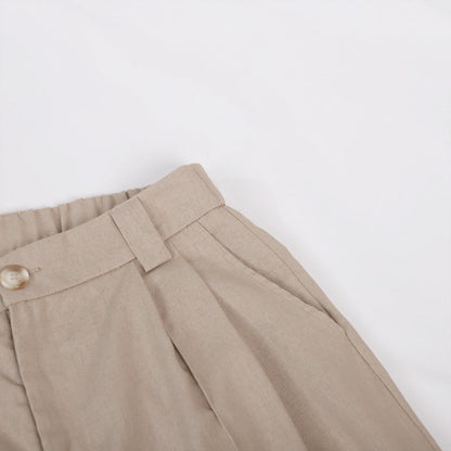 Lila | V-neck Pleated Wide-leg Trousers Suit
