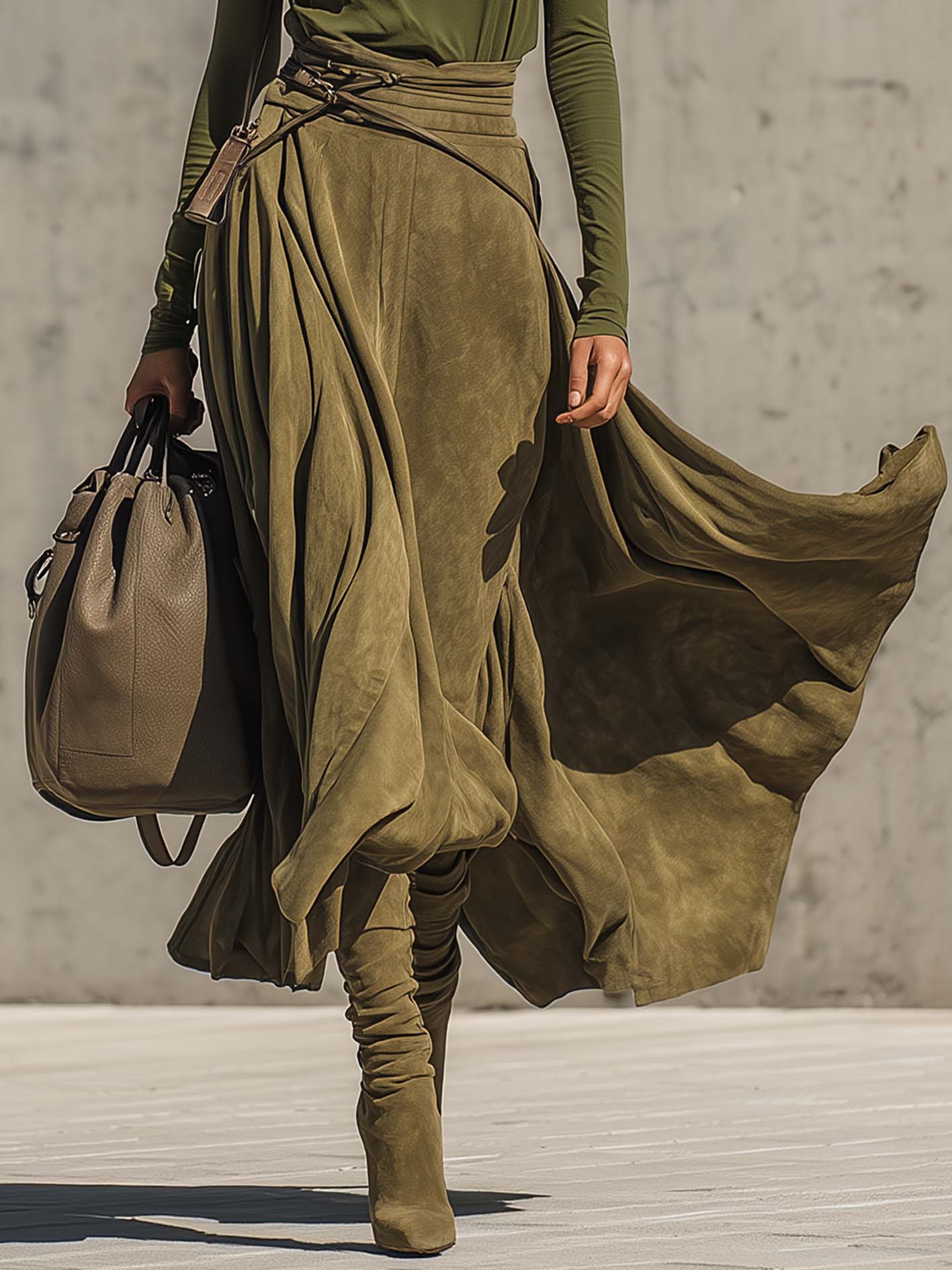 Olivia | Turtleneck Top and Maxi Skirt Set
