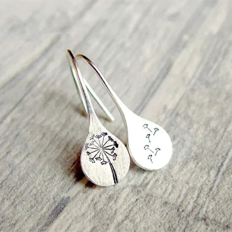 Vintage Silver Flower Earrings