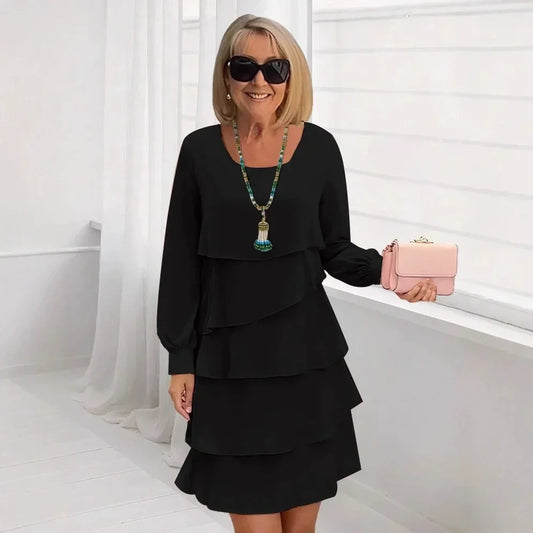 Margaret | Elegant Comfort Ruffle Dress