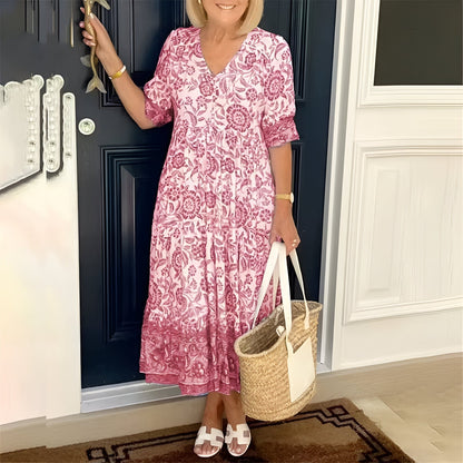 Rosetta™ | V-Neck Bohemian Dress