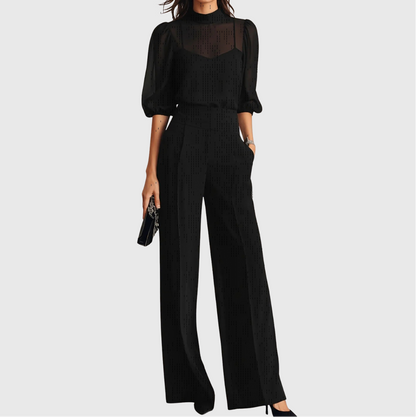Elodie | Three-Piece Set Comprising a Top and Wide-Leg Trousers