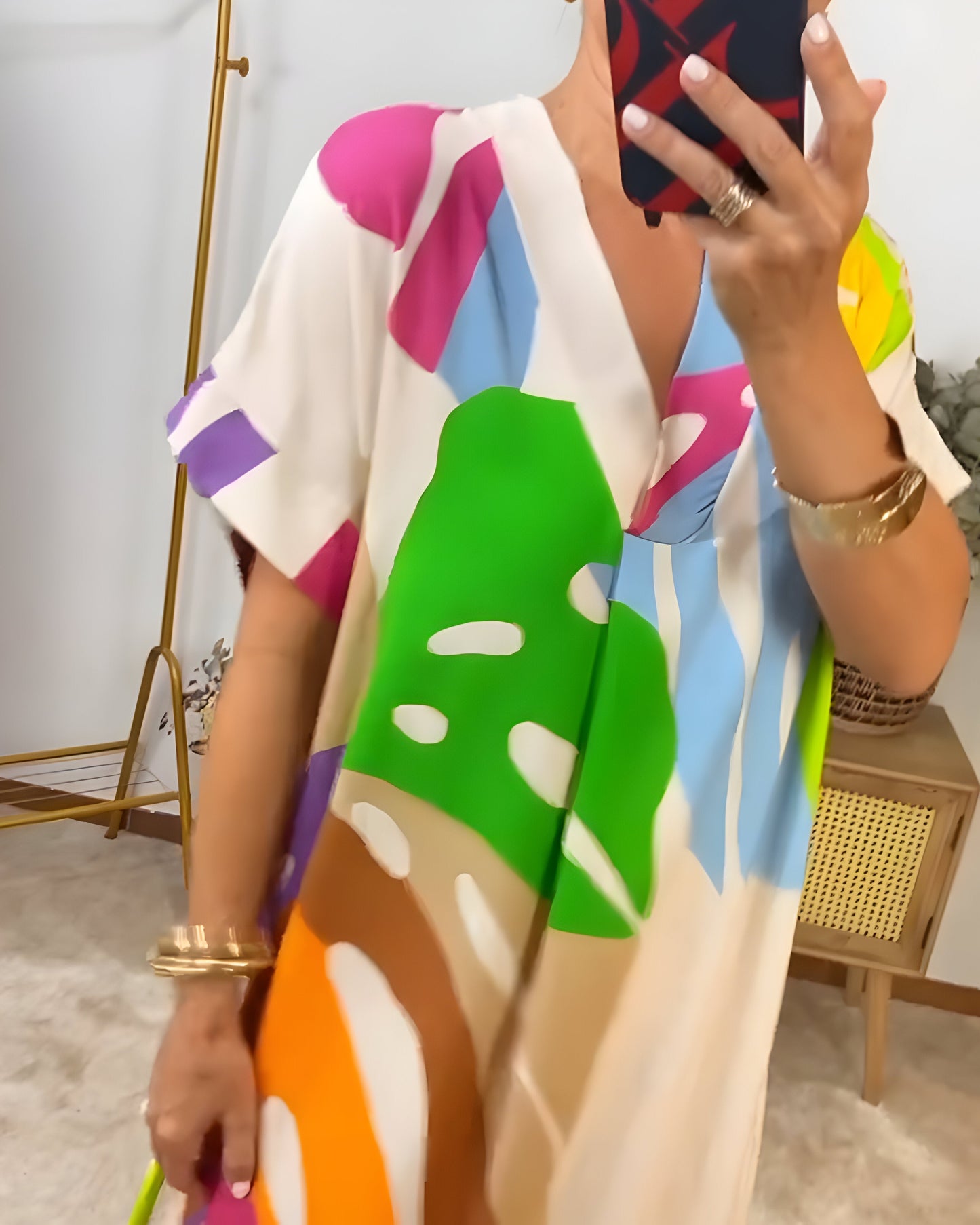 Rianna™ | Abstract Print Dress