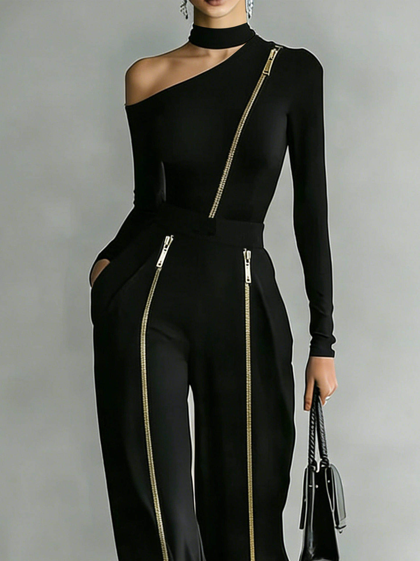 Sienna | Off-Shoulder Zipper Set