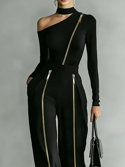 Sienna | Off-Shoulder Zipper Set