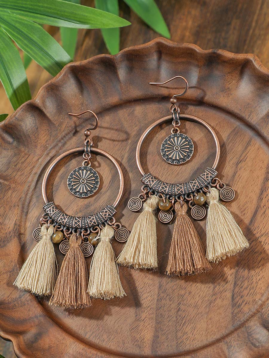 Isabella | Bohemian Tassel Necklace and Earrings Set