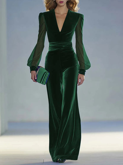 Celeste | Velvet Jumpsuit