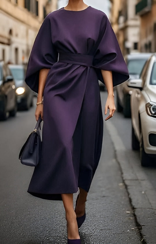 Lissey™ | Minimalist Belted Luxe Dress