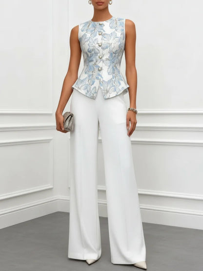 Sophia | Satin Camisole and Trousers Set