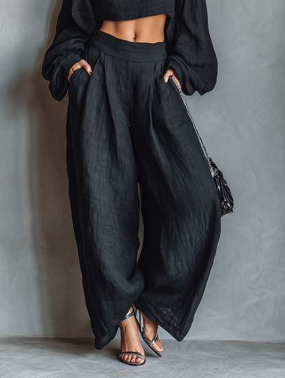 Serena | Off-the-Shoulder Top and Wide-Leg Trousers Set