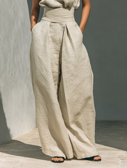 Sienna | Sleeveless Top and Wide-leg Trousers Set