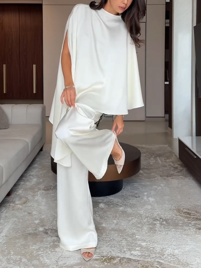 Samantha | Satin Top and Trousers Set