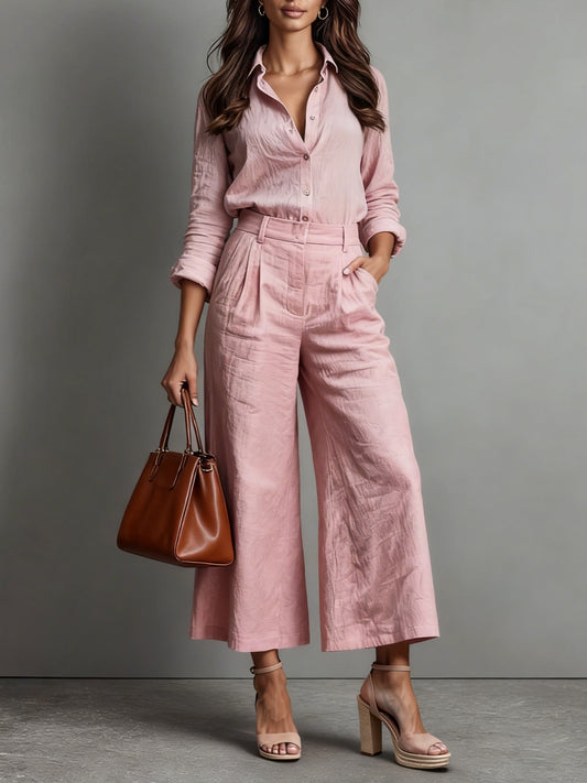 Sofia | Linen Capri Set