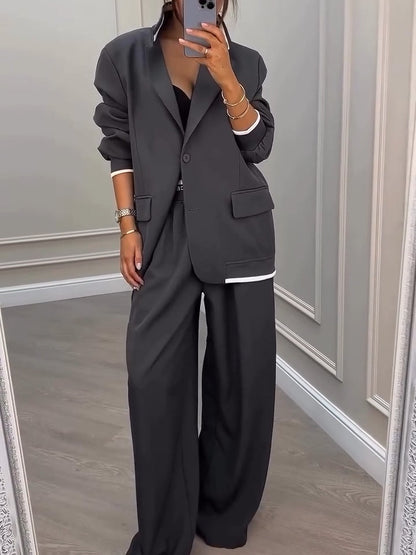 Gavin | Grey Patchwork Blazer and Trousers Set