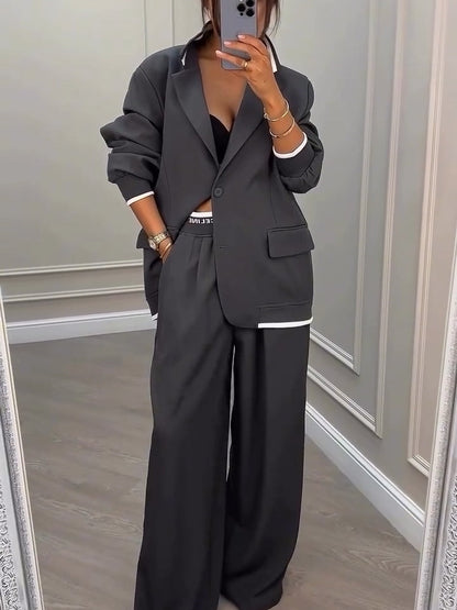 Gavin | Grey Patchwork Blazer and Trousers Set