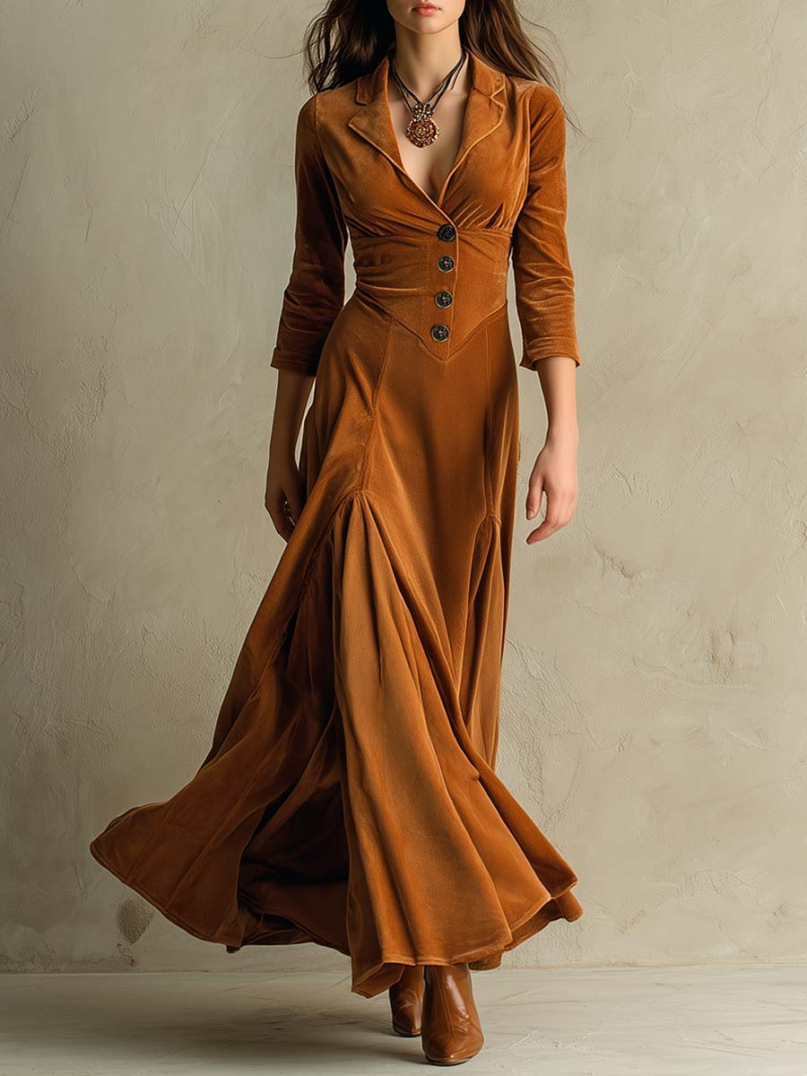 Vivienne | Velvet Long Dress