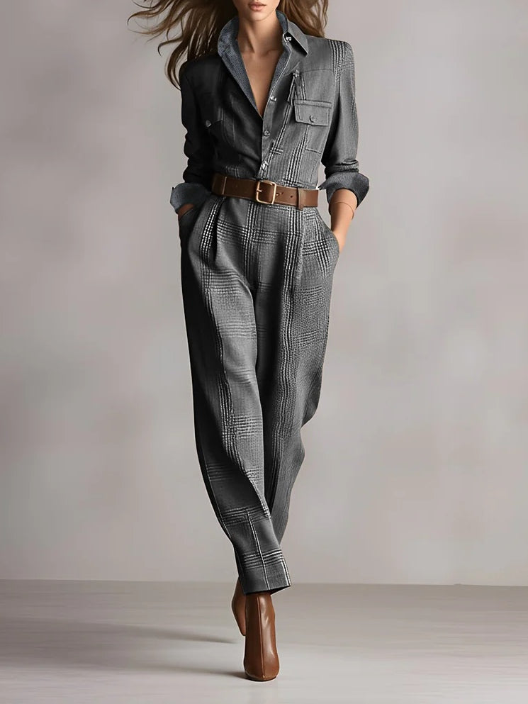 Anna™ || Checked Elegant Jumpsuit