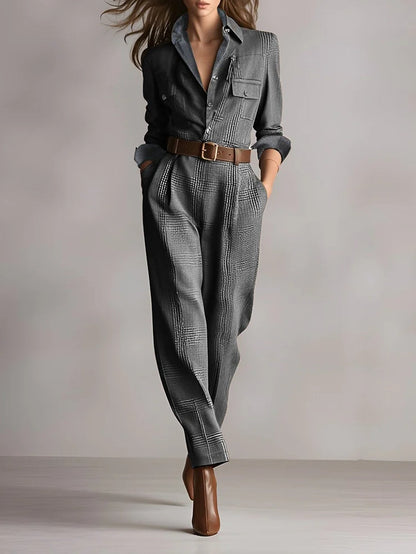 Samantha | Tweed Utility Jumpsuit