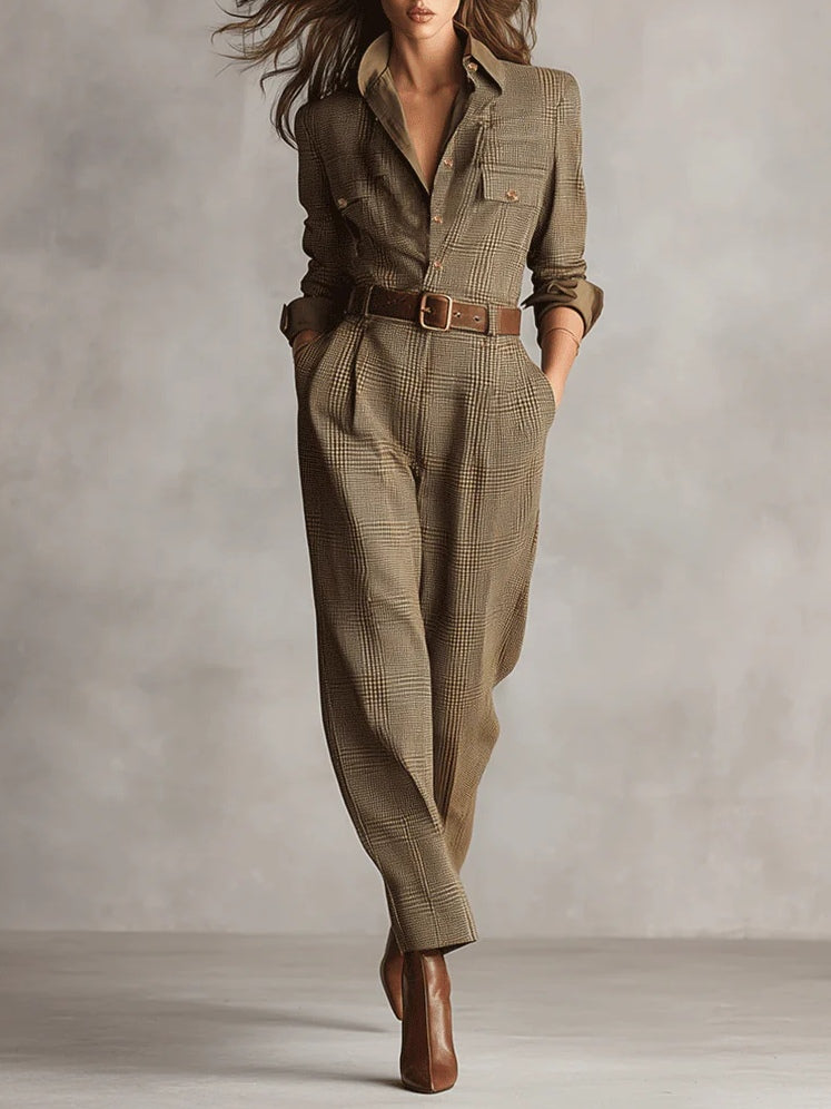 Anna™ || Checked Elegant Jumpsuit