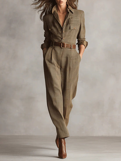 Anna™ || Checked Elegant Jumpsuit