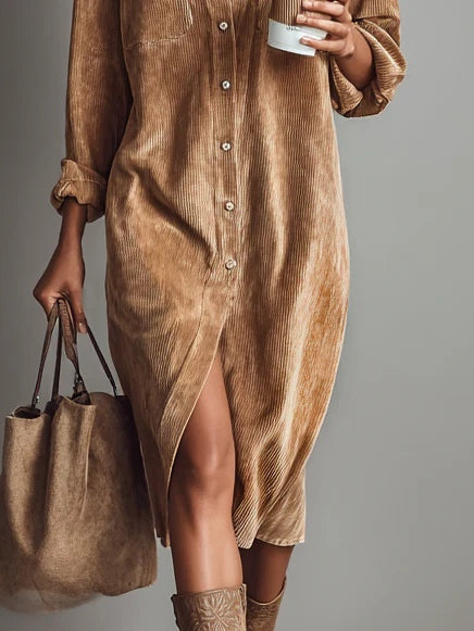 Elise™ | Soft Corduroy Dress