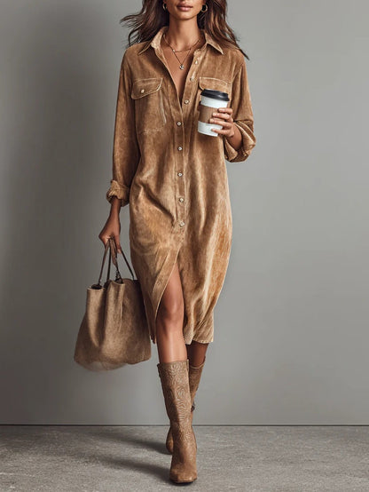 Elise™ | Soft Corduroy Dress