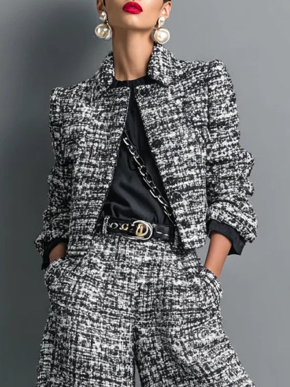 Tessa | Tweed Jacket and Trousers Set