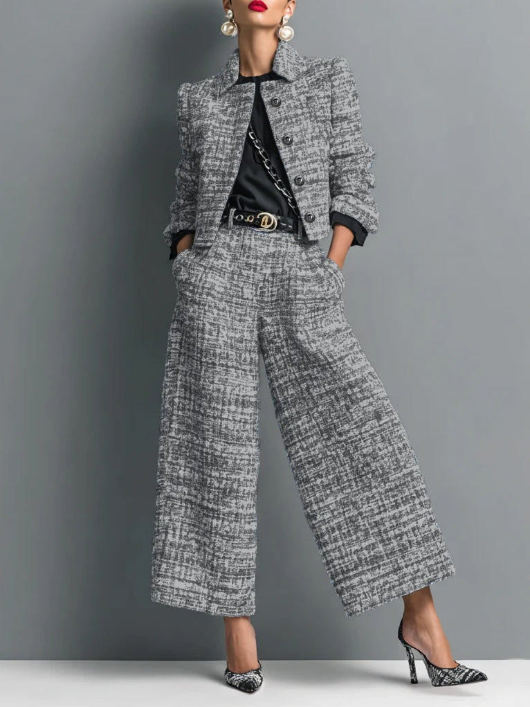 Tessa | Tweed Jacket and Trousers Set