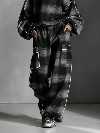 Grayden | Plaid Sweatshirt and Trousers Set