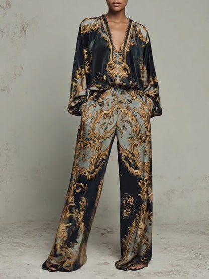 Isabella | Baroque Floral Print Suit