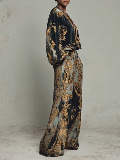 Isabella | Baroque Floral Print Suit