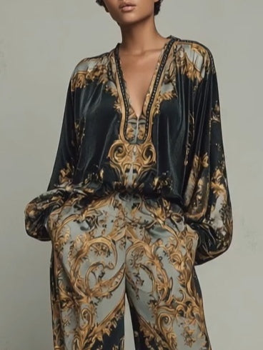 Isabella | Baroque Floral Print Suit