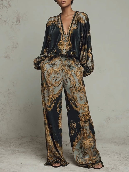 Isabella | Baroque Floral Print Suit