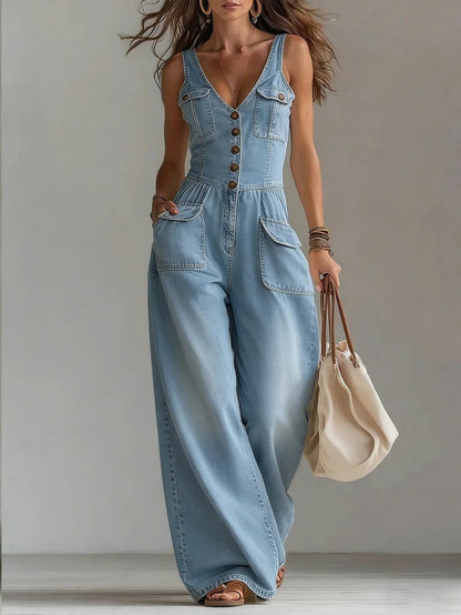 Claire | Women's V-Neck Jumpsuit Design