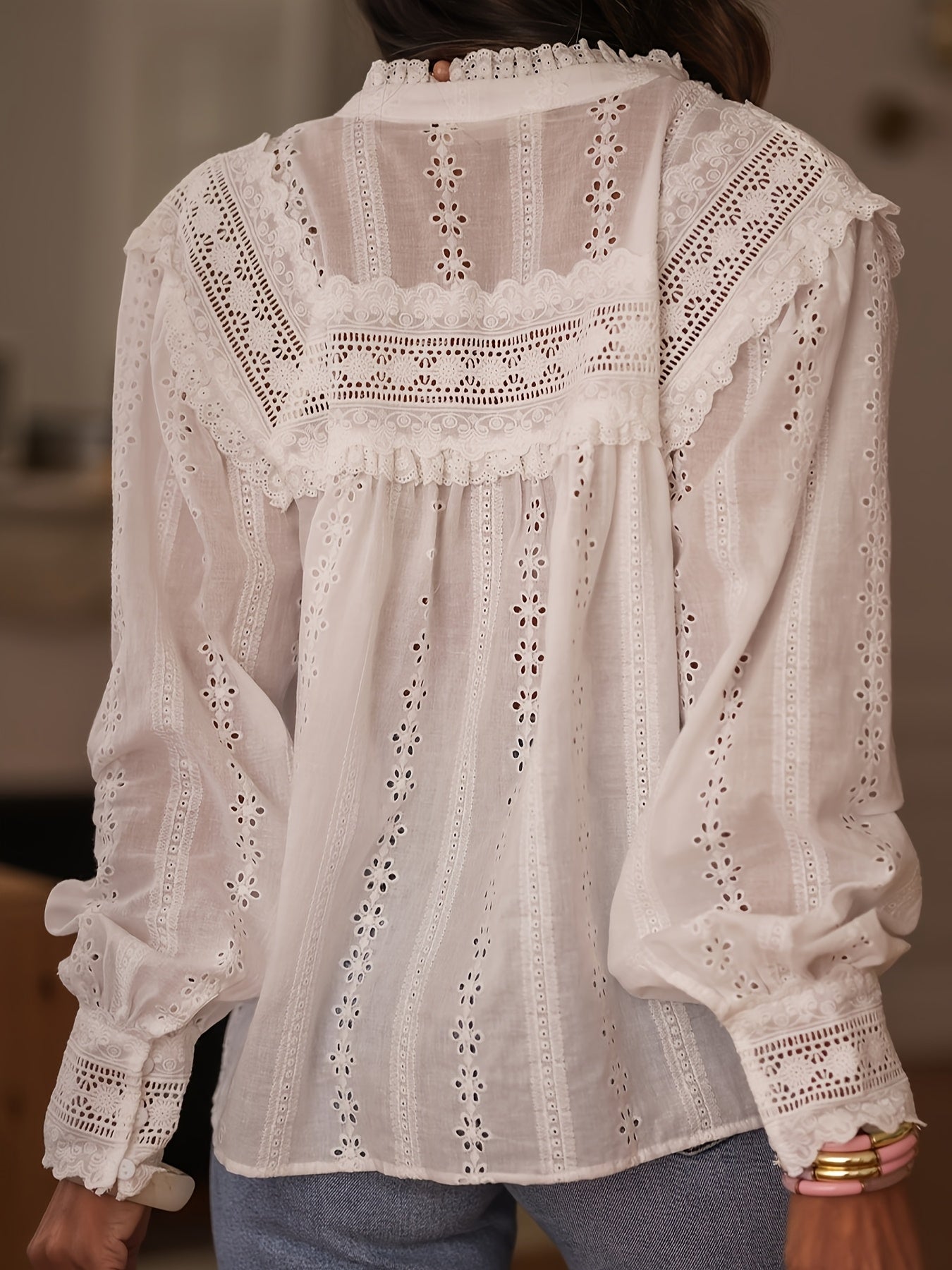 Susan™ | Elegant Lace Stitch Blouse