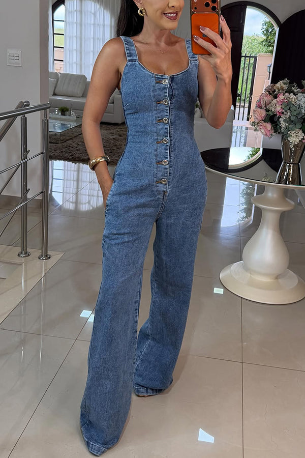 Heidi Denim Overall Jumpsuit