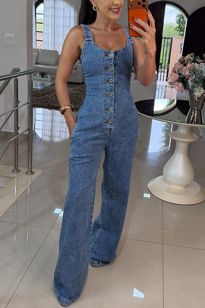Heidi Denim Overall Jumpsuit