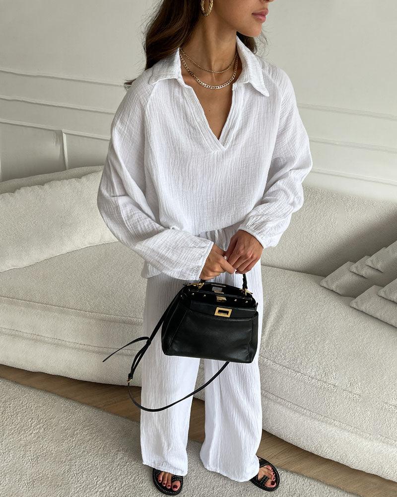 Autumn | V-Neck Casual Set