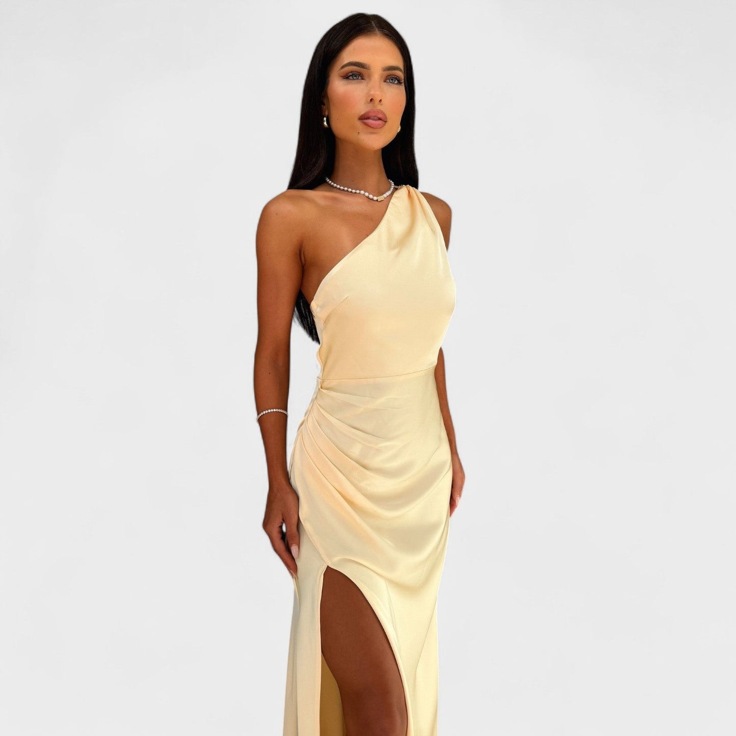 Aurelia - Elegant Satin Maxi Dress
